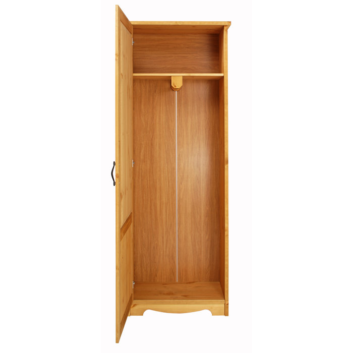 Brambly Cottage Ferrell 1 Door Solid Wood Wardrobe Wayfair.co.uk